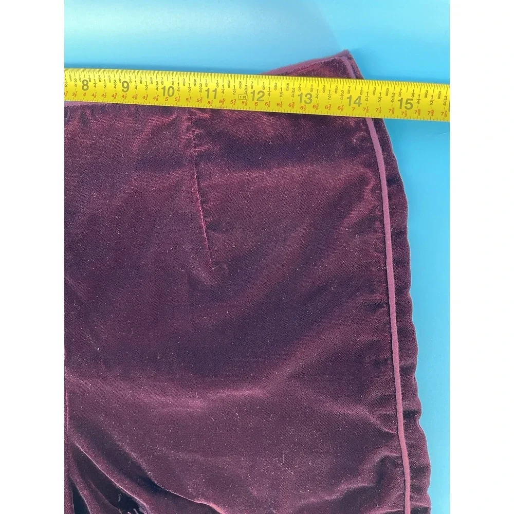 Free People Women's Velvet Shorts Purple Plum Size 6 High Rise Back Zip